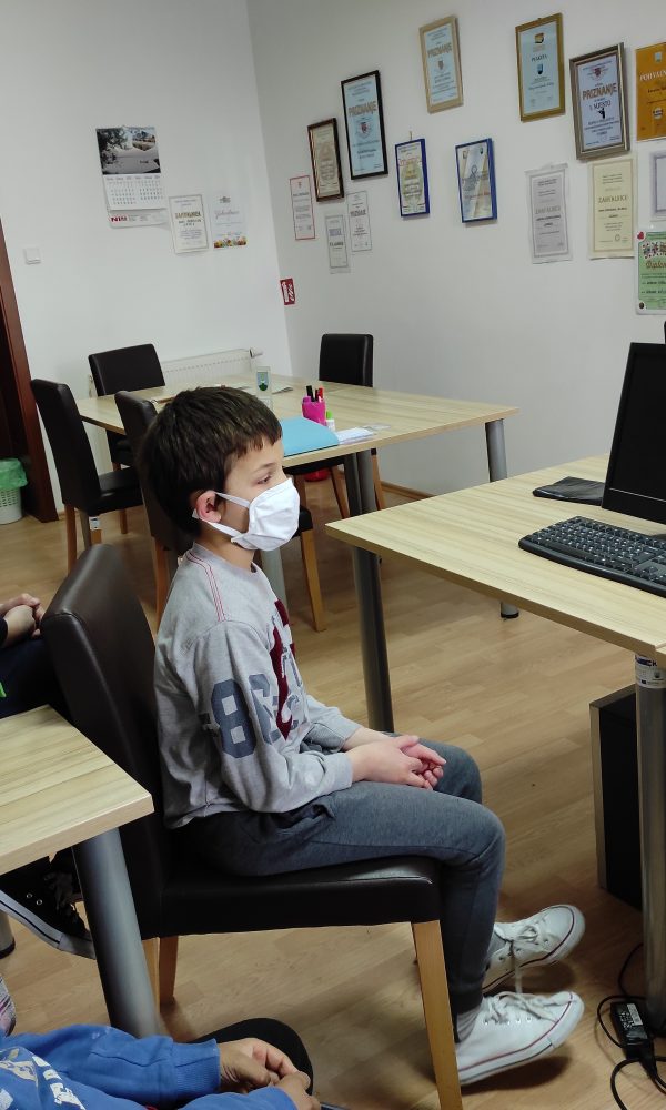Online pričaonica u suradnji s knjižnicom i čitaonicom "Fran Galović" - korisnici ispred računala